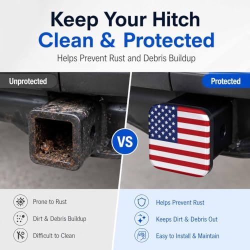 Trailer Hitch Covers American Flag Heavy Duty 2 Inch Hitch Cover - Image 5