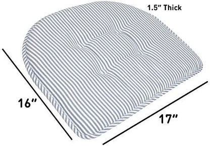 Sweet Home Collection Chair Cushion Memory Foam Pads Tufted Slip Non Skid - Image 4