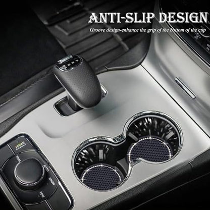 2PCS Bling Cup Holder Coaster, 2.75 Inch Auto Car Cup Holder Insert Coasters - Image 3