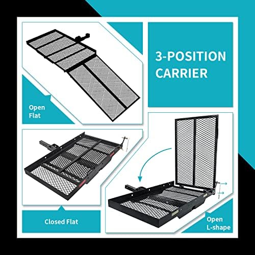 New Mobility Carrier Ramp Hitch Mounted 46.2 x 26.8 x 38.7 500 lbs for - Image 4