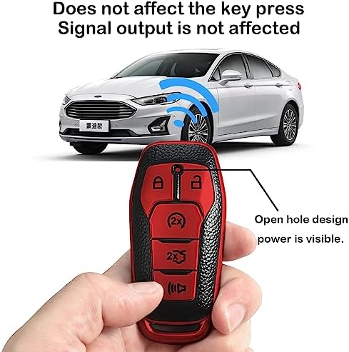 Kirsnda for Ford Key fob Cover, Texture Protective Case - Image 4