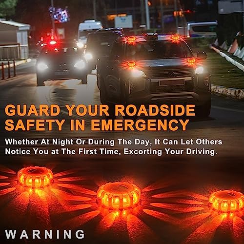 Tobfit 4 Pack Rechargeable LED Road Flares Roadside Emergency Car Kit, - Image 2