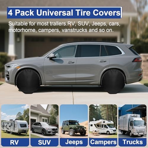 Tire Covers 4 Pack Fit Tire Diameters 24-26inch - Image 2