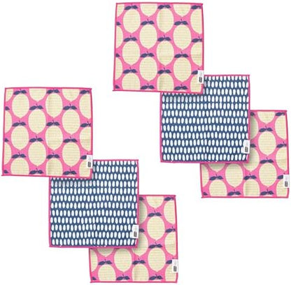 Ritz 6-Piece Lemon & Speckle Microfiber Dish Cloth Set – Retro Citron Grove & by RITZ