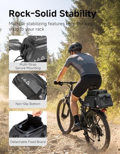 KEMIMOTO Bike Bag for Bicycle Rear Rack 13L Water Resistant Ebike Trunk Bag - Image 6