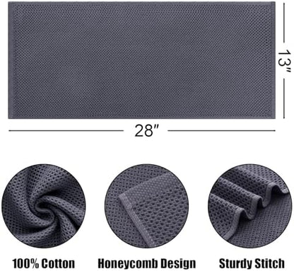 Kitinjoy 100% Cotton Waffle 4-Pack Kitchen Towels - Image 2