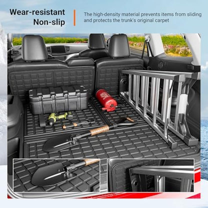 powoq Cargo Mat with Backrest Mats Compatible with 2016-2022 Honda Pilot - Image 4