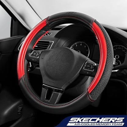 Skechers Air-Cooled Steering Wheel Cover, Leather Car Steering Wheel Cover - Image 2