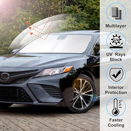 Windshield Sun Shade for 2018-2025 2026 Toyota Camry Accessories - Image 2