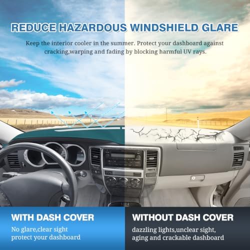 FIILINES Dash Cover for 2003-2009 Toyota 4Runner, Dashboard Mat Exact Fit for - Image 6