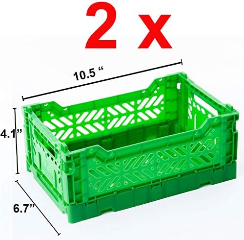 2 x AY-KASA Collapsible Storage Bin Container Basket Tote, Folding Basket CRATE - Image 2