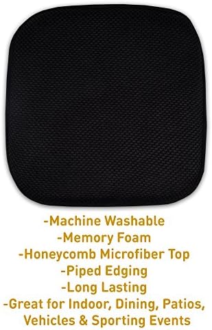 Sweet Home Collection 4 Pack Memory Foam Honeycomb Nonslip Back 16" x16" - Image 3