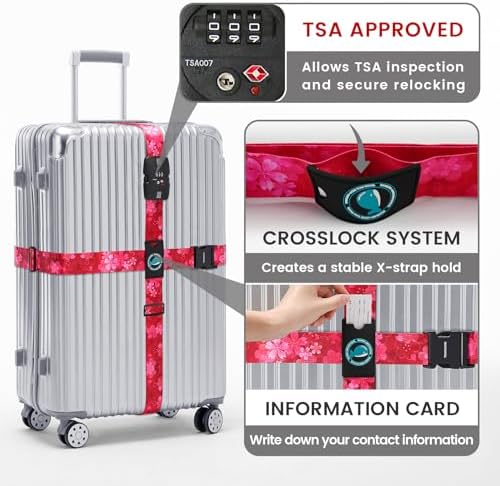 Travelkin Luggage Straps TSA Approved, Suitcase Straps - Image 2