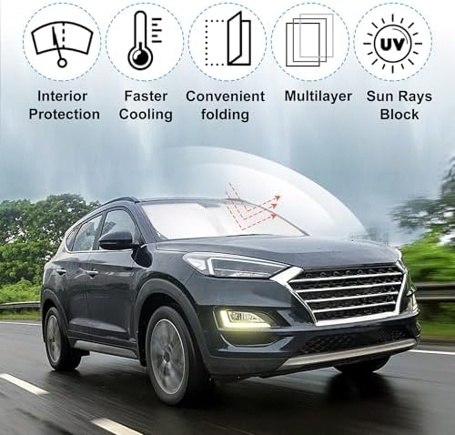 Windshield Sun Shade Sunshade for 2016-2021 Hyundai Tucson - Image 2