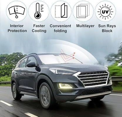 Windshield Sun Shade Sunshade for 2016-2021 Hyundai Tucson - Image 2