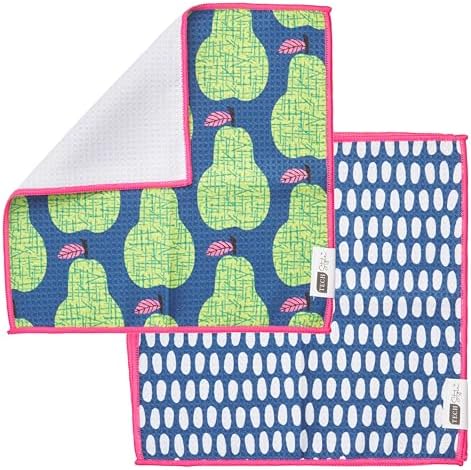 Ritz 6-Piece Pear & Speckle Microfiber Dish Cloth Set – Retro Pear Orchard & - Image 6