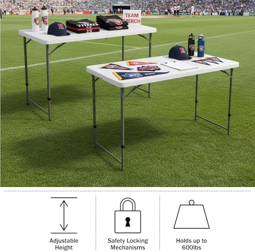 Lavish Home Indoor & Outdoor Portable Folding Table Set of 2 - Image 5