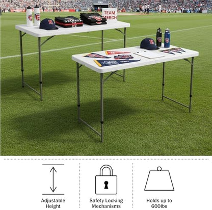 Lavish Home Indoor & Outdoor Portable Folding Table Set of 2 - Image 5