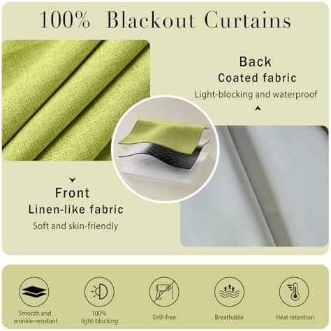 100% Blackout Self Adhesive Curtains- Stick on Curtains Shades Window Blinds - Image 4
