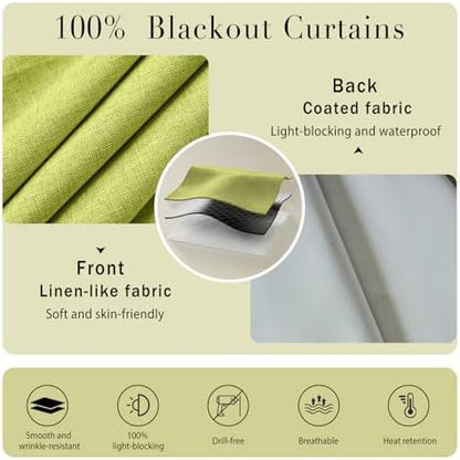 100% Blackout Self Adhesive Curtains- Stick on Curtains Shades Window Blinds - Image 4