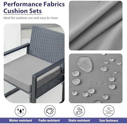 IPYNBAP Outdoor Chair Cushions Set of 4 -Waterproof Outdoor Seat Cushions - Image 3