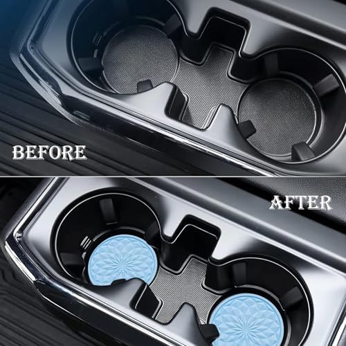 2 Pack Silicone Car Cup Holder Coaster – 2.75 Inch Non-Slip Drink Mat, - Image 7