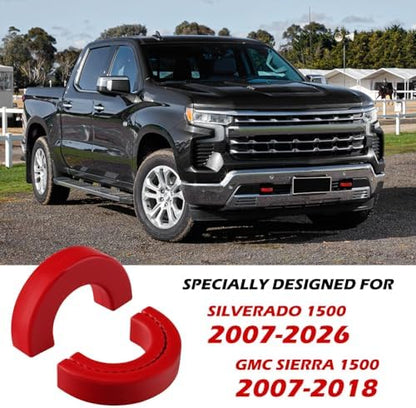 Tow Hook Covers for Silverado 1500/Sierra 1500 Red - Image 2