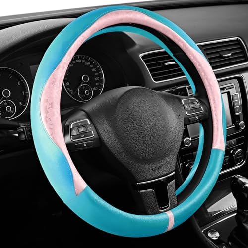 PIC AUTO Steering Wheel Cover, Universal Fit 14.5"–15.5", Soft PU Grain Leather - Image 2