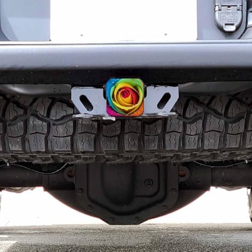 Trailer Hitch Receiver Covers Rose Hitch Cover Protector, Rainbow Rose Petals - Image 6