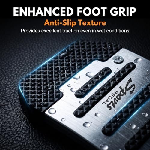 3 PCS Car Pedal Cover Set, Alloy Non-slip Brake Clutch Pedal Covers Kit - Image 3