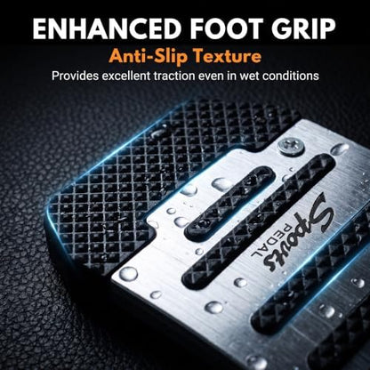 3 PCS Car Pedal Cover Set, Alloy Non-slip Brake Clutch Pedal Covers Kit - Image 3