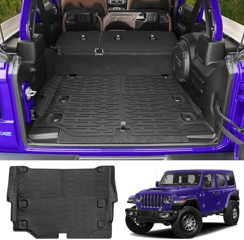 Cargo Liner Fit for 2021-2025 Jeep Wrangler JL Unlimited 4XE 4 Door, Cargo Mat by Utiiy