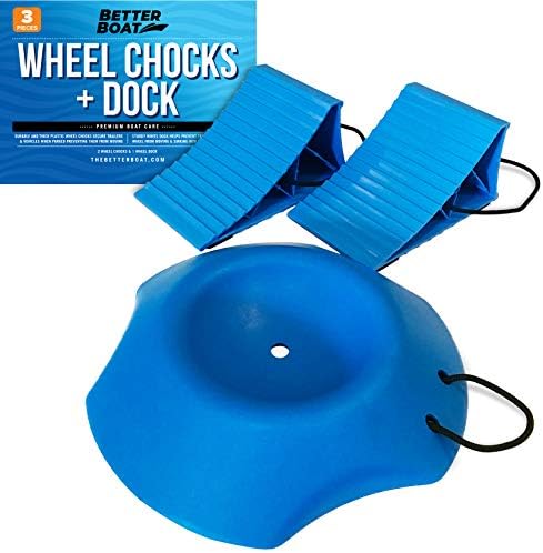 Trailer Wheel Chocks with Rope and Wheel Dock, by BetterBoat