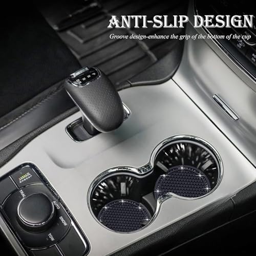 2PCS Bling Cup Holder Coaster, 2.75 Inch Auto Car Cup Holder Insert Coasters - Image 3