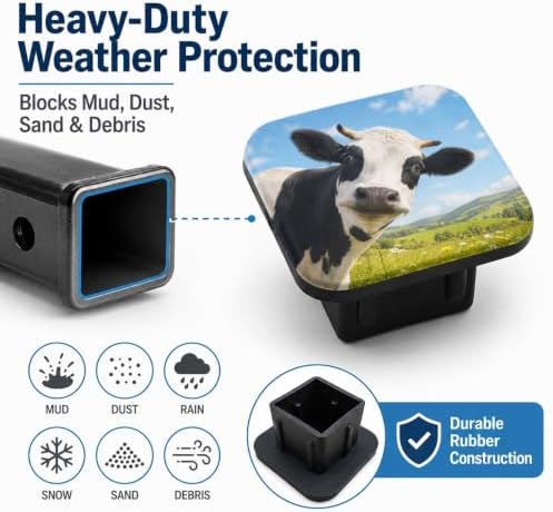 Trailer Hitch Covers Funny Cow Heavy Duty 2 Inch Hitch Cover - Image 6