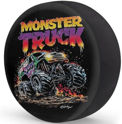 Cool Black Truck Spare Tire Cover Dust-Proof Wheel Protector - Image 2