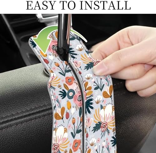 PU Leather Car Seat Hook, Storage Headrest Hanger, Cute Car Backseat Organizer - Image 5