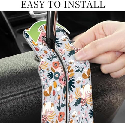 PU Leather Car Seat Hook, Storage Headrest Hanger, Cute Car Backseat Organizer - Image 5
