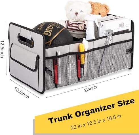JiatuA Car Trunk Organizer, Collapsible Car Organizers and Storage Grey - Image 7