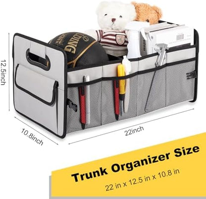 JiatuA Car Trunk Organizer, Collapsible Car Organizers and Storage Grey - Image 7