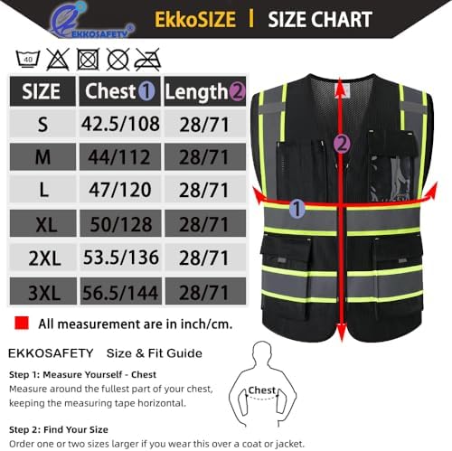 Safety Vest for Men Women with Pockets - Image 2