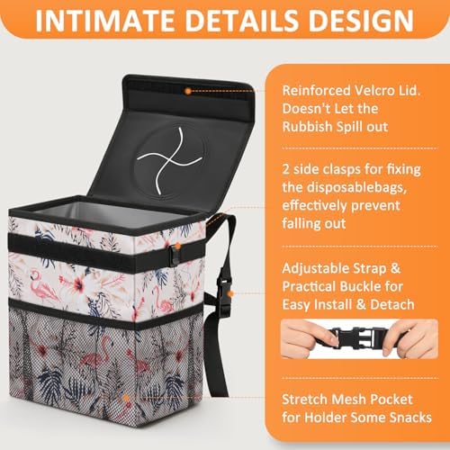 Vankor Car Trash Can with Lid Leak Proof Car Accessories - Image 4