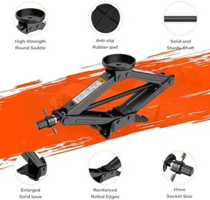 IMAYCC Car Jack Kit 2.5 Ton, Scissor Car Jack, Portable Tire Changing Kit - Image 6