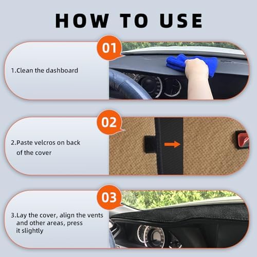 Dashboard Cover Dash Mat Fit for to-yota Corolla 2024-2020, Car Dash Board Mat - Image 7