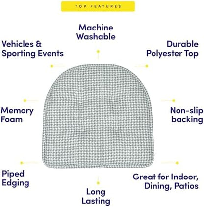 Sweet Home Collection Chair Cushion Memory Foam Pads Tufted Slip Non Skid - Image 5
