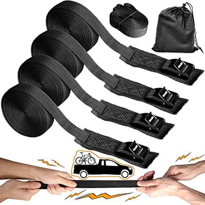 WEDAMER Kayak Tie Down Straps 1" x16.4Ft Cam Buckle Lashing Straps 4 Pack by WEDAMER
