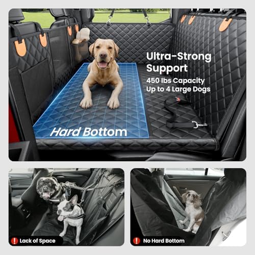 REEVAA Dog Truck Seat Cover for Back Seat, Hard Bottom - Image 2