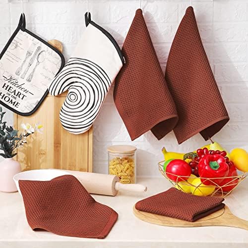 Homaxy 100% Cotton Waffle Weave Kitchen Dish Cloths 12-Pack - Image 6