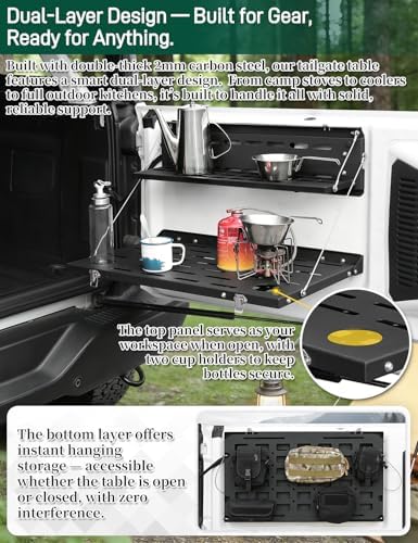 JROAD Bronco Double Layer Tailgate Table - Image 4