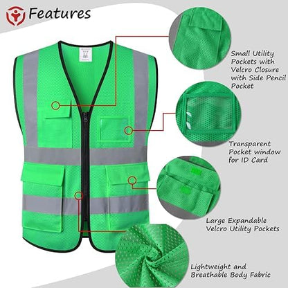 Reflective Safety Vest for Men Women Construction Vest ANSI Standard AP1 - Image 2